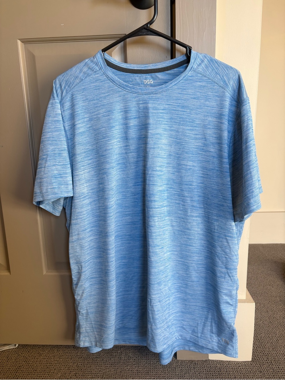DSG Light Blue Heathered Short Sleeve Performance Tee